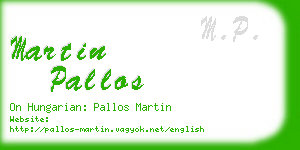 martin pallos business card